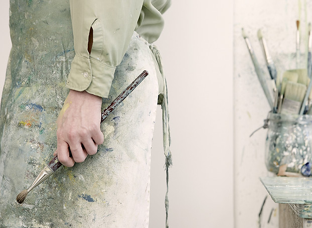 Artist Holding a Paintbrush
